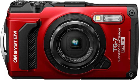 OM SYSTEM OLYMPUS Tough TG-7 Red Compact Digital Camera