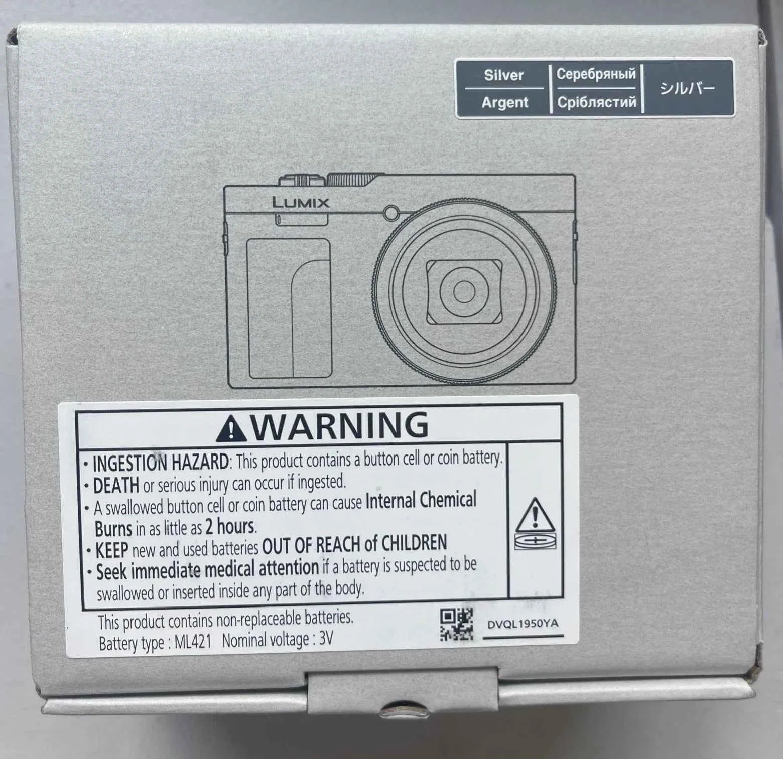 Panasonic Lumix ZS99 Digital Camera (Silver) w/with Sandisk 128GB SDXC