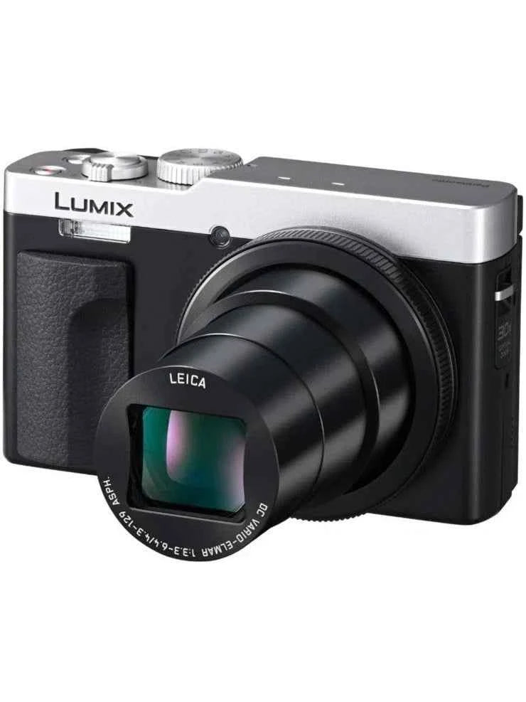Panasonic Lumix ZS99 Digital Camera (Silver) w/with Sandisk 128GB SDXC