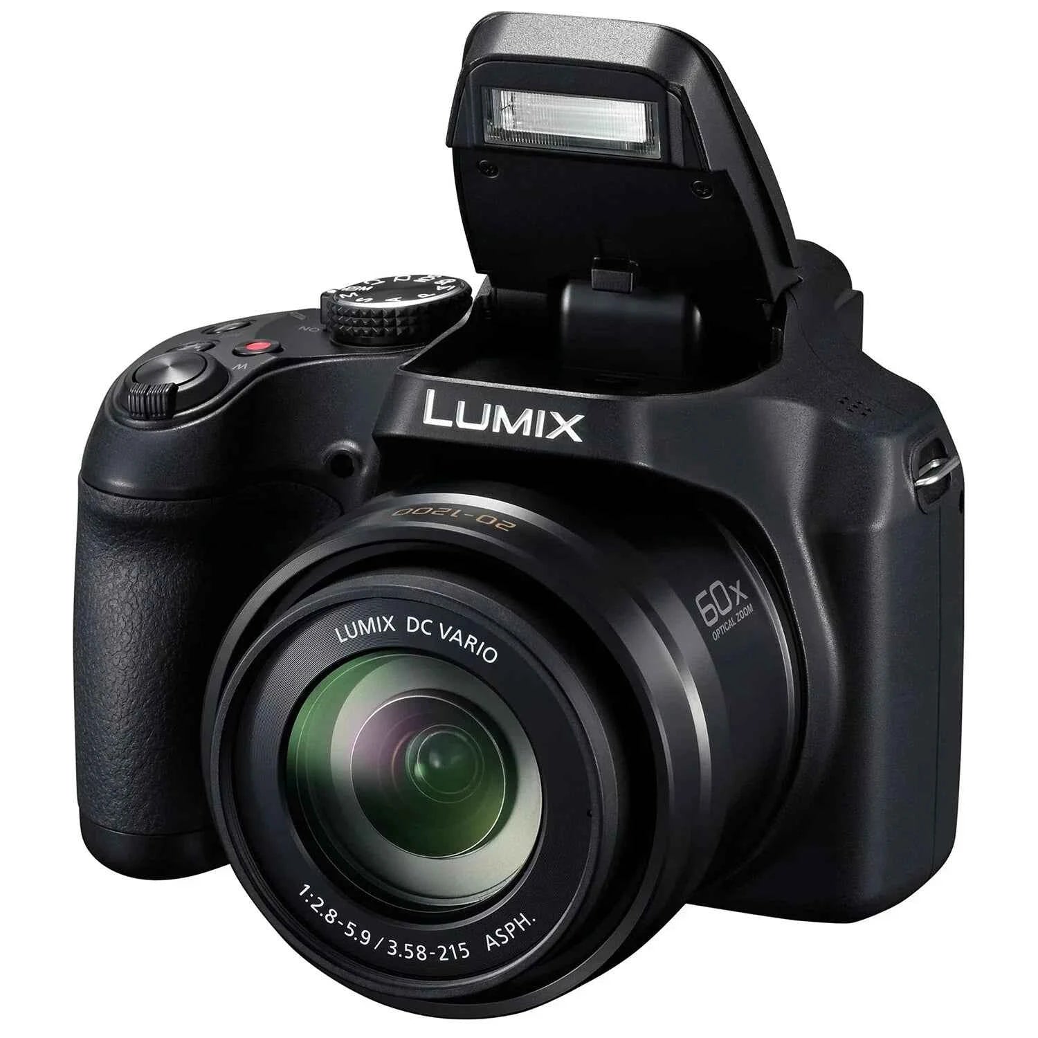 Panasonic LUMIX FZ80D Point and Shoot 4K Digital Camera with 20-1200mm Lens - Black