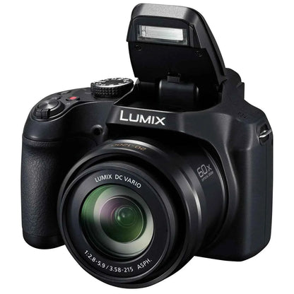 Panasonic LUMIX FZ80D Point and Shoot 4K Digital Camera with 20-1200mm Lens - Black